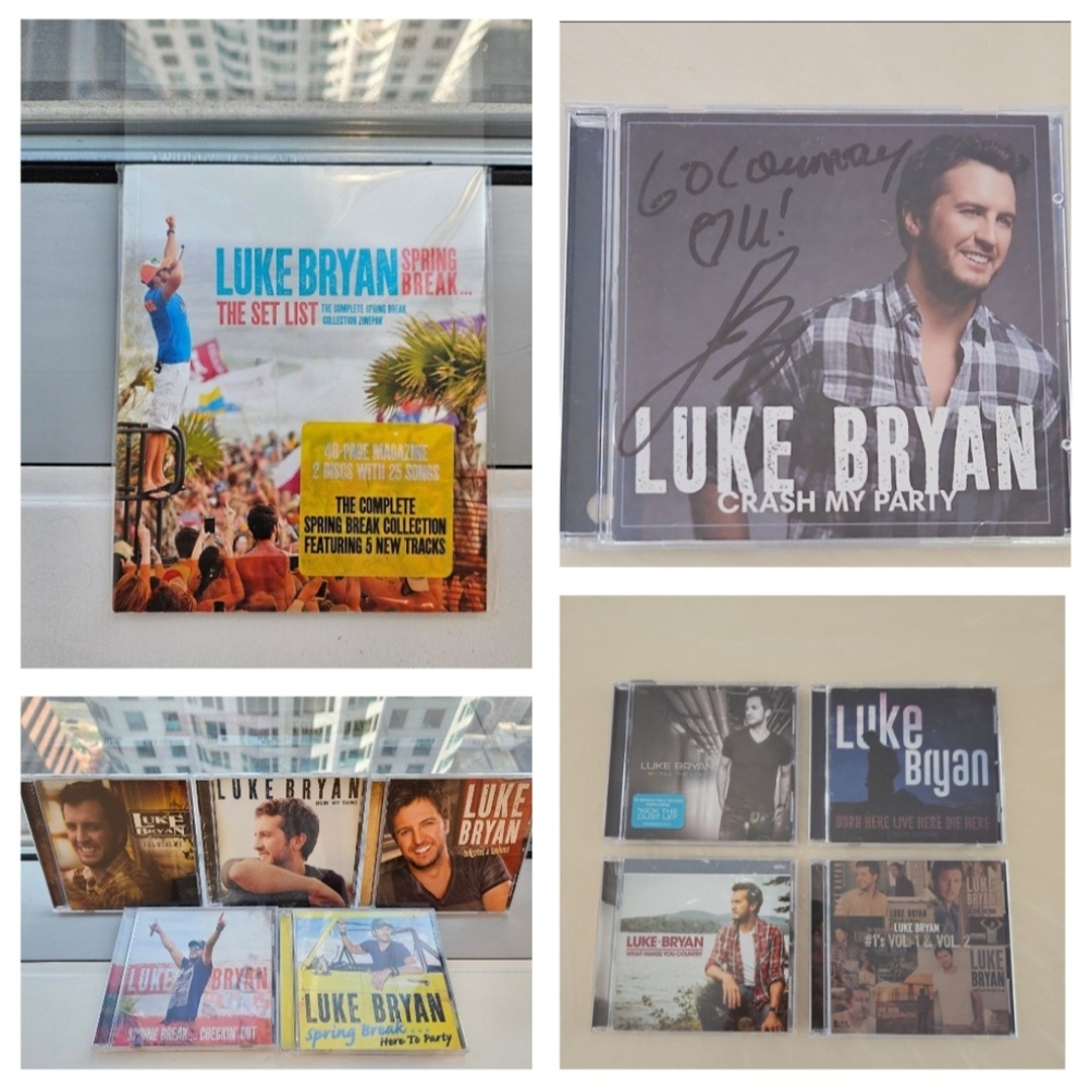 Luke Bryan "almost" complete CD Collection + 1 original autographed CD